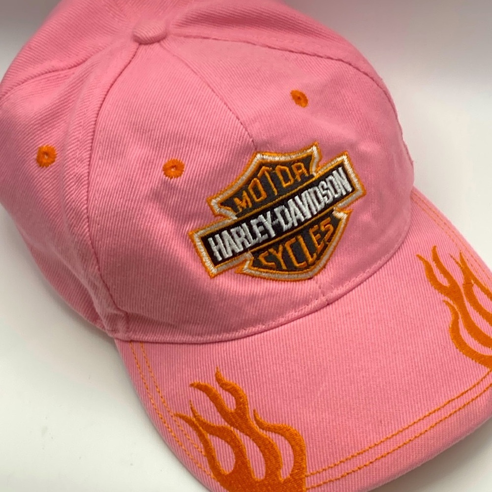 Harley-Davidson Pink Flame Embroidered Baseball Cap